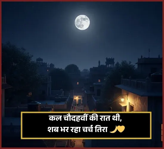 Heart Touching Moon Shayari in Hindi