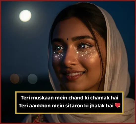 Moon Shayari in English 2 Line